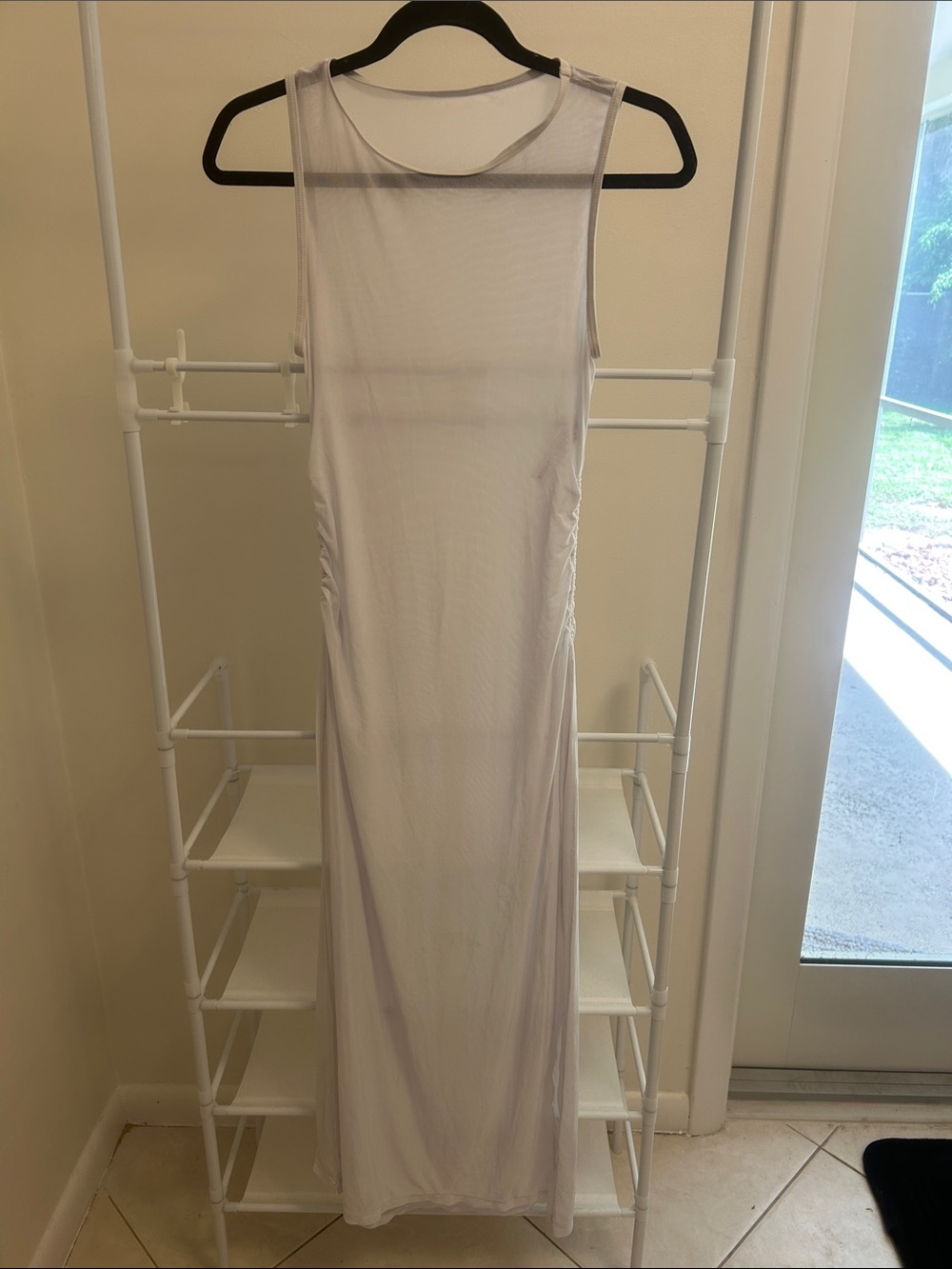 SHEIN White Sleeveless Maxi Slip Dress